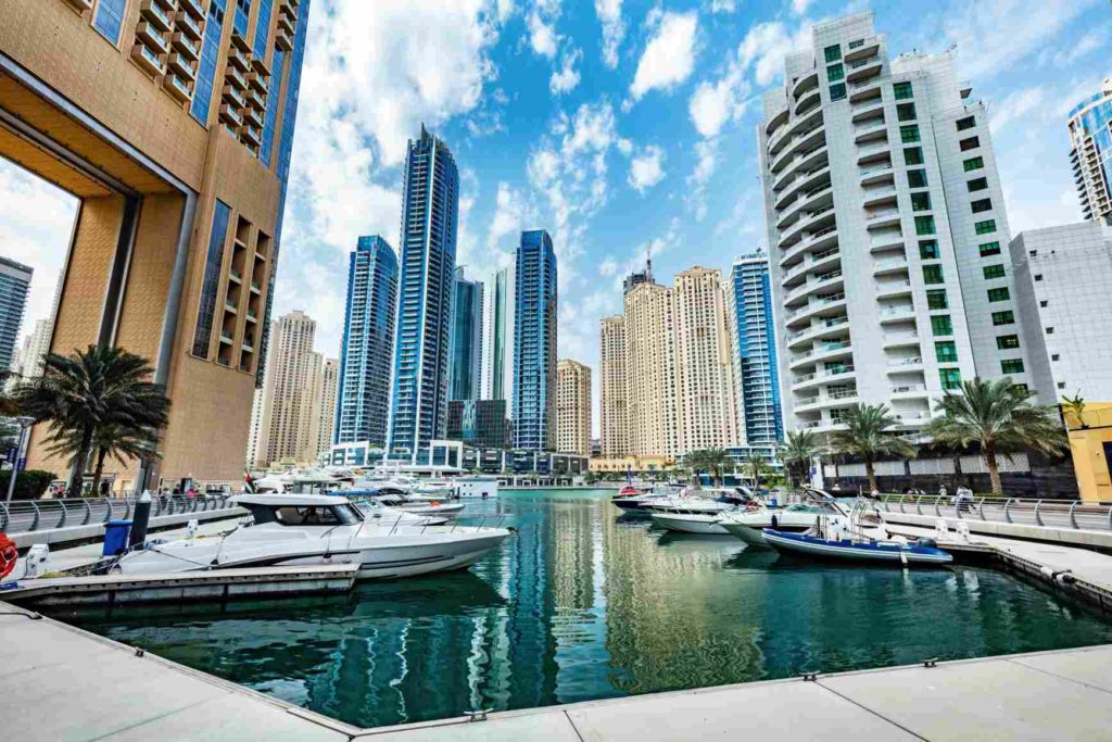 Dubai Marina Skyline in UAE